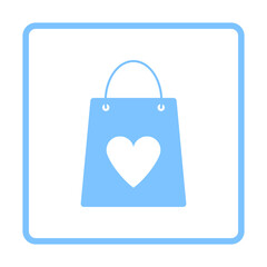 Shopping Bag With Heart Icon