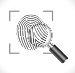 fingerprint identity 3d icon