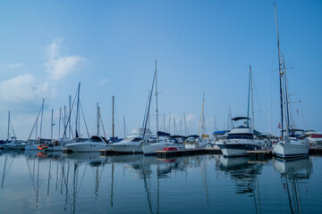 Fototapeta na wymiar background of yacht port