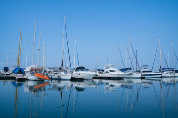 Obraz premium background of yacht port