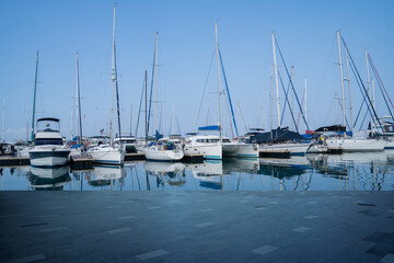 Fototapeta premium background of yacht port