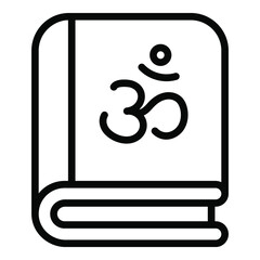 diwali book vector outline icon. Hindu festival, Hindu celebration icon