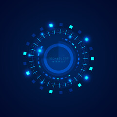 Abstract tech blue of power interface modern design template. Futuristic design for techno presentation background. illustration vector