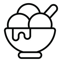 ice cream cup vector outline icon. Hindu festival, Hindu celebration icon