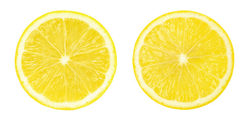 Lemon slice isolated on white background,Juicy lemon,Collection,Set..