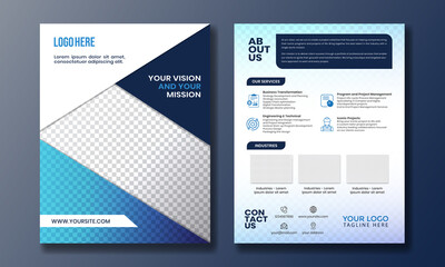Double side brochure design for corporate advertisement, promotion, and print. eps file.zip