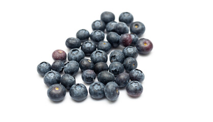 Background from black berries on a white background.