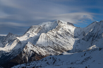 Fototapeta na wymiar Winter view of Mont Blanc