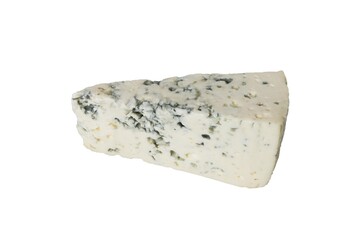 French blue cheese on an isolated white background.
