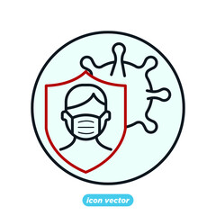 Coronavirus 2019-nCoV icon template color editable. Coronavirus symbol vector illustration for graphic and web design.