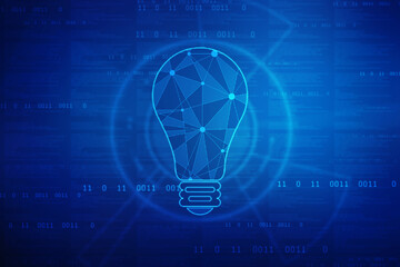 Bulb future technology,innovation background,creative idea concept,Artificial Intelligence background