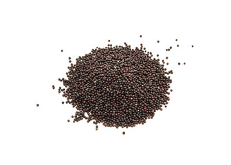 Top view pile of Bok Choy Chinese cabbage seeds isolated on white background