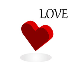 red heart love day happy romantic valentine