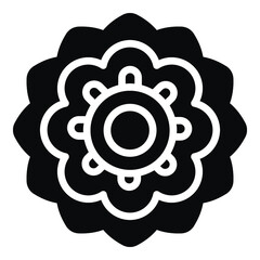 Rangoli vector glyph icon. Hindu festival, Hindu celebration icon