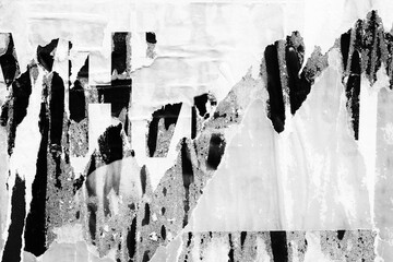 Old blank ripped torn posters textures backgrounds grunge creased crumpled paper vintage collage placards empty space for text backdrop surface