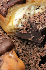 Custard cake sprinkled