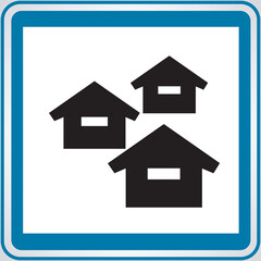Road sign for holiday cottages