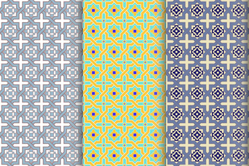 Graphic vector set of seamless patterns