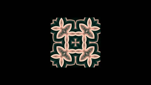 explosion with Multicolored Pentagram Flower Pulsing Mandala Motion Background Loop
