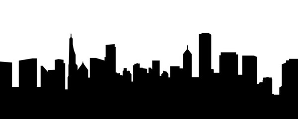 Ciudad. Silueta de horizonte y paisaje