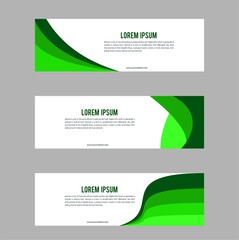 Fototapeta premium Green Banner Abstract Template, background modern graphic elements. Dynamical colored forms and line. Gradient abstract banners with flowing liquid shapes. Template for the design of a logo. vector