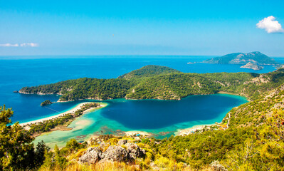 Naklejka premium Oludeniz Bay view in Fethiye Town