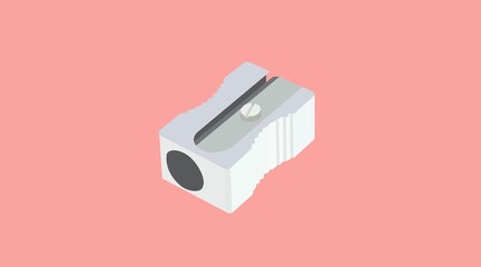 Vector Isolated Illustration of a Pencil Sharpener