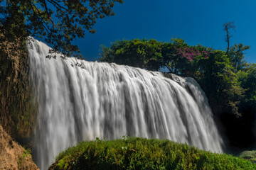 Elephant waterfall in summer color beautiful day near Dalat town in Vietnam