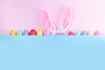 Easter scene with rabbit ears