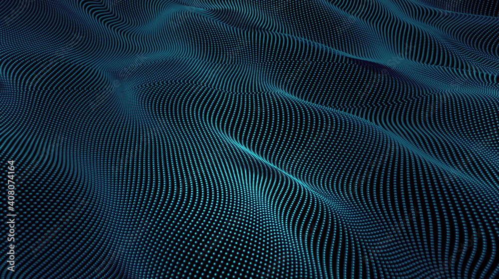 Aufkleber abstract polygonal space low poly dark background with connecting dots and lines. connection structu