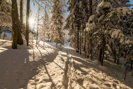 Szklarską Poręba- zima/ śnieg - piękny krajobraz 