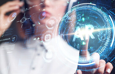 Ar, augmented reality icon. Business, Technology, Internet and network concept.