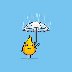 sad fire icon illustration, this illustration is suitable for use for sad emotion animation