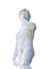 Statue with white background. Clipping path