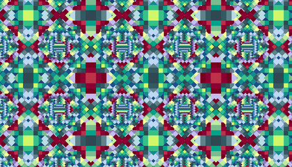 fractal abstract retro pattern in contrasting colors. pixel pattern.