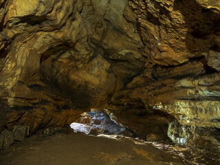 Karst cave "Geologov 1" in the Perm region, Russia