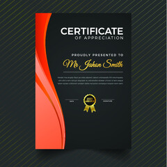 Professional certificate and diploma template