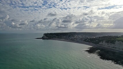 falaise près de Fécamp vue du ciel