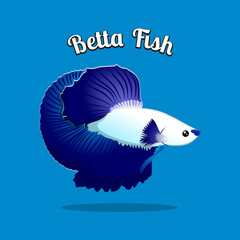 Betta fish vector illustration