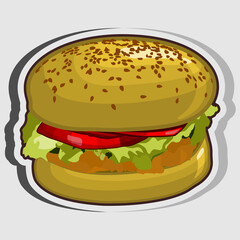 Celtic cross, isolated vector handmade on a dark background.