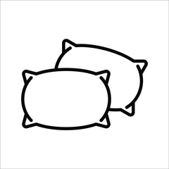 Pillow icon vector in trendy on white background. color editable