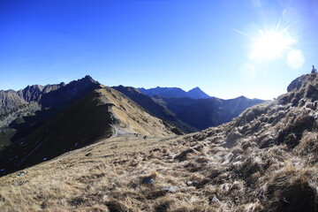 Hiking path to the top of Kasprowy wierch - Autumn in Tatra Mountains