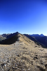 Hiking path to the top of Kasprowy wierch - Autumn in Tatra Mountains