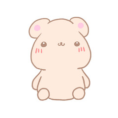 座ってる茶色クマ