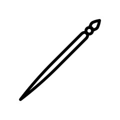 line icon kalam al pointing device, quran vector illustration