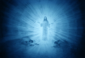 the transfiguration of jesus on Mount Tabor - 408083166