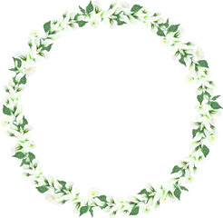 Vintage water color flower wreath frame, vector illustration flower art decoration concept