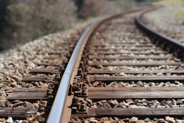 railway tracks in nature