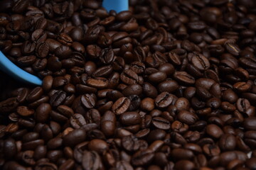Coffee beans Roasted Arabica grain coffee background