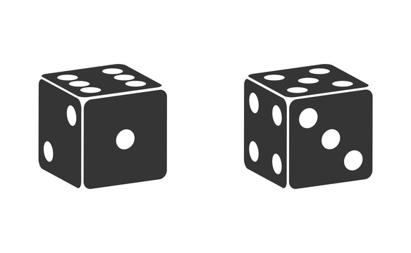 Dice six side face icon